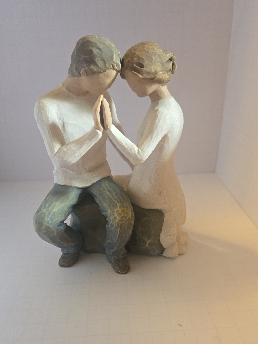 Willow Tree Couple Figurine in White and Green By Susan Lordi